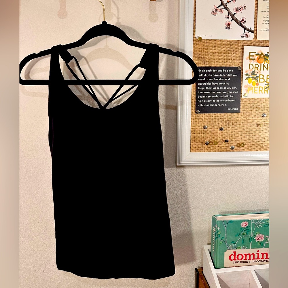 prAna Black Strappy Tank Top - Size Small